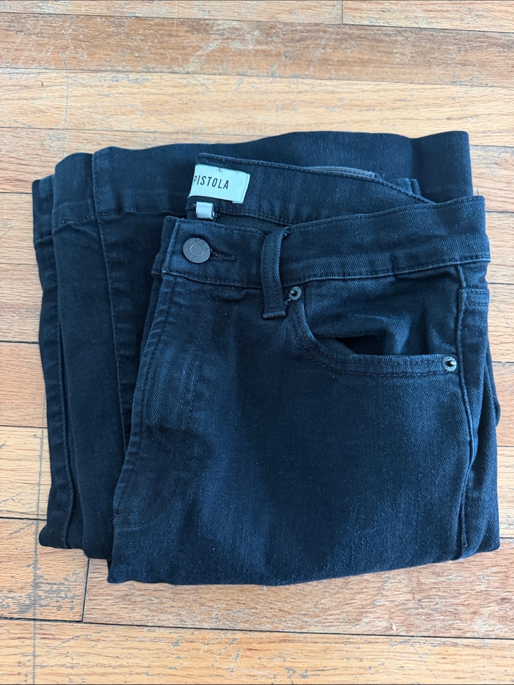 pistola Black Flare Jeans — Sleek High-Rise Style